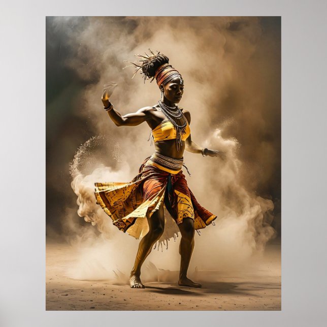 Affiche de danseuse africaine (Devant)