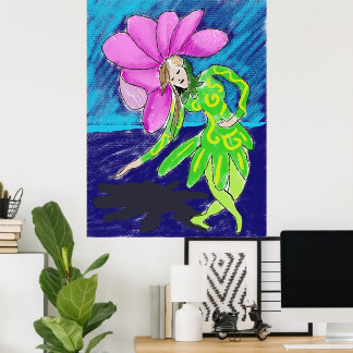 Affiche de danseuse Fleuriste