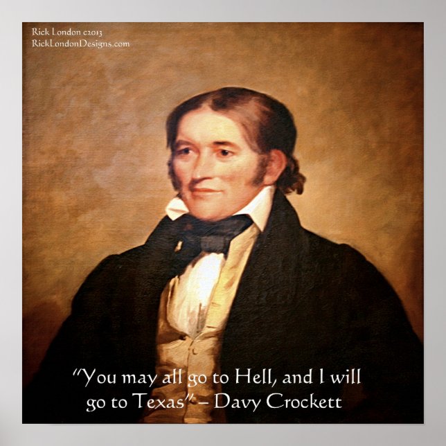 Affiche de Davy Crockett "En route pour le Texas" (Devant)