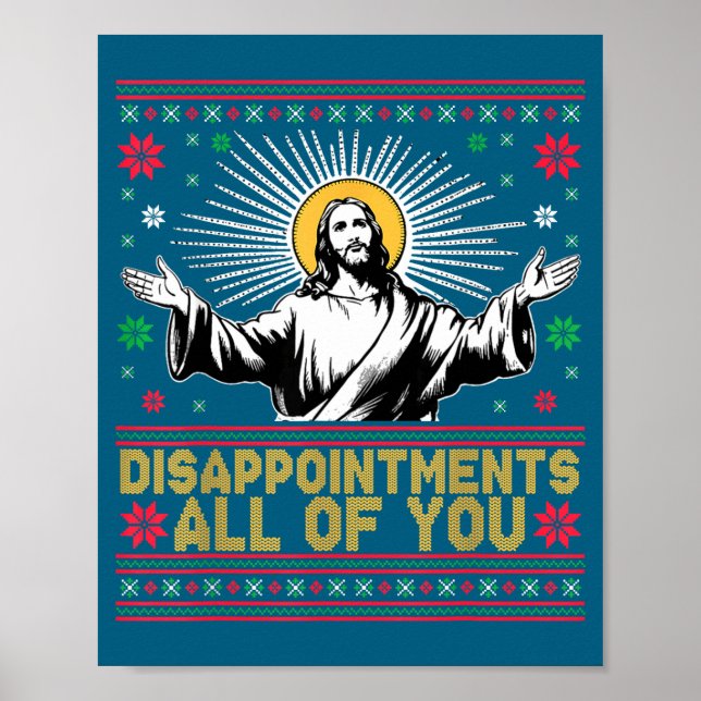 Affiche De déceptions tout Jésus Noël laid (Devant)