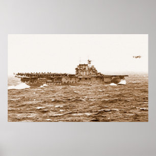 Affiche de décollage de l'USS Hornet B-25