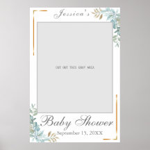 Affiche de décor pour baby shower à l'aquarelle
