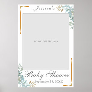 Affiche de décor pour baby shower à l'aquarelle