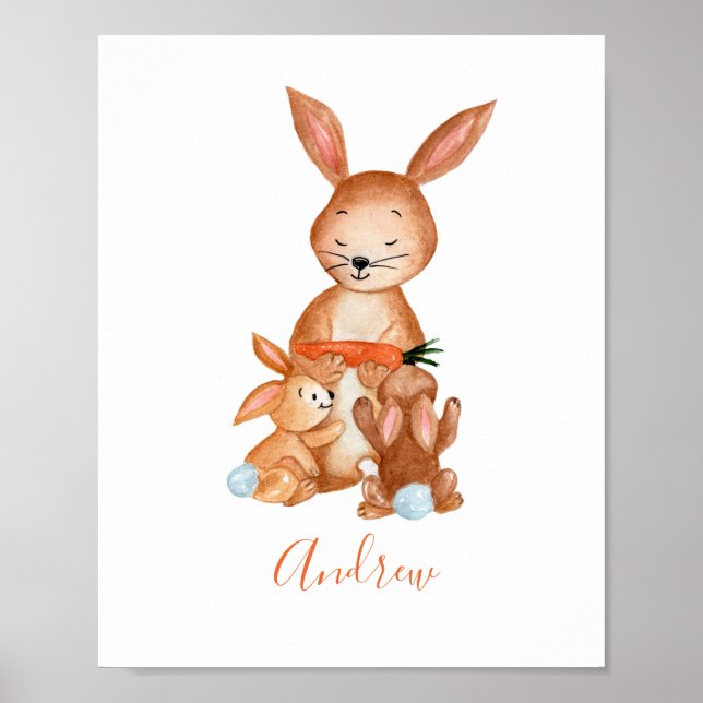 Affiche de décoration de nurserie personnalisée de (Devant)