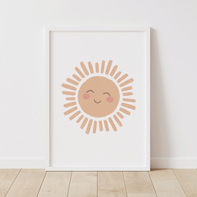 Affiche de décoration de nursery au soleil heureux (Créateur téléchargé)