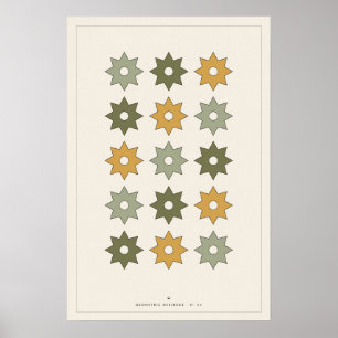 Affiche de décoration murale à motif d'étoile à hu