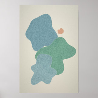 Affiche de décoration murale abstraite Cool Blue &