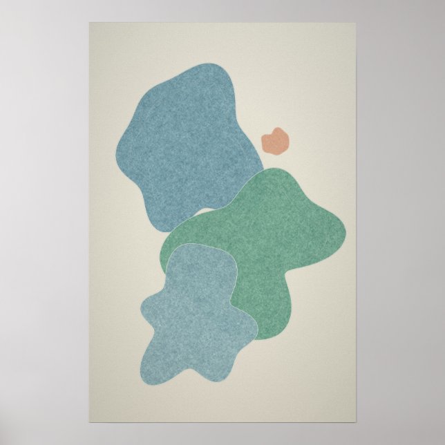 Affiche de décoration murale abstraite Cool Blue & (Devant)