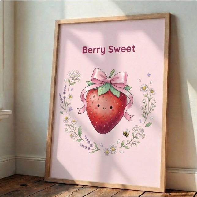 Affiche de décoration murale aux fraises sucrées k (Créateur téléchargé)