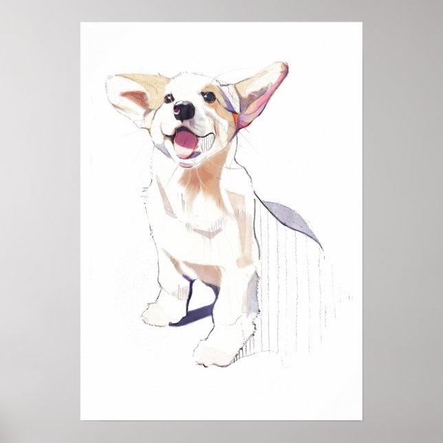 Affiche de décoration murale Corgi – Art Pembroke  (Devant)