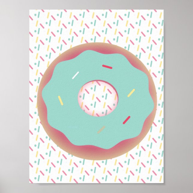 Affiche de décoration murale de pâtisserie glacée  (Devant)