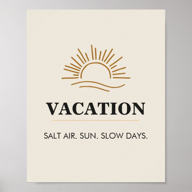 Affiche de décoration murale élégante | vacances (Devant)