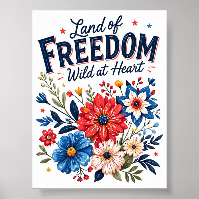 Affiche de décoration murale florale patriotique p (Devant)