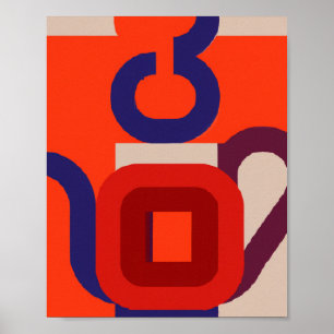 Affiche de décoration murale géométrique de théièr