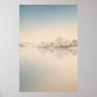 Affiche de décoration murale Japandi Montagne Saku