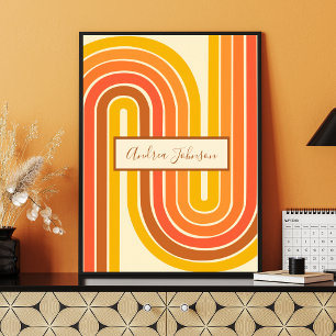 Affiche de décoration murale personnalisée Rétro A