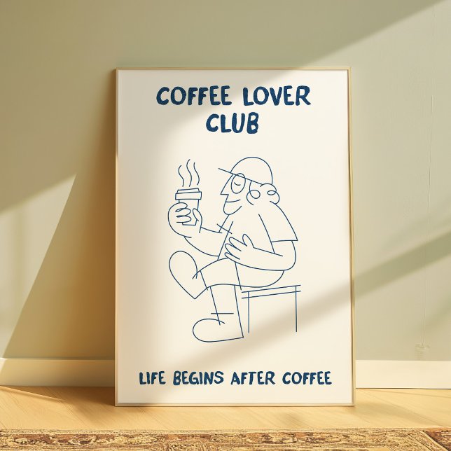 Affiche de décoration murale pour amateur de café  (Créateur téléchargé)