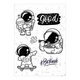 Affiche de décoration murale pour astronaute aux n