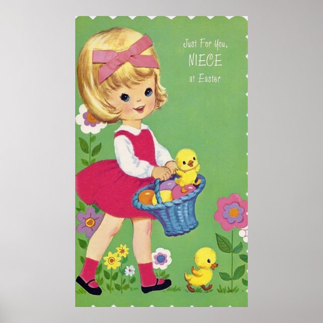 affiche de décoration vintage de Pâques (Devant)