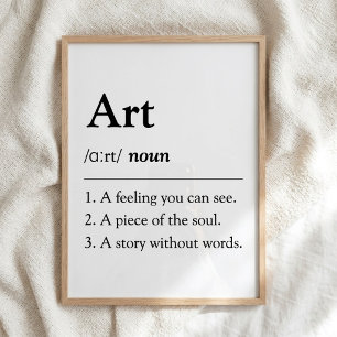 Affiche de définition de dictionnaire d'art person
