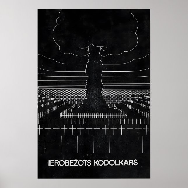 Affiche de désarmement nucléaire Éliminer la bombe (Devant)
