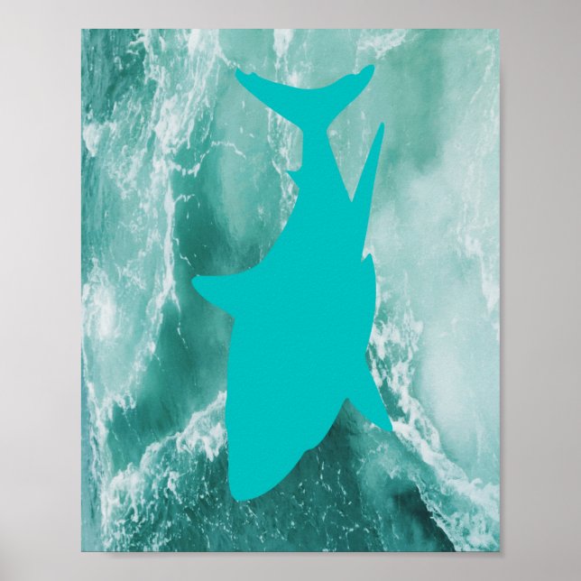 Affiche de design requin pour les événements (Devant)