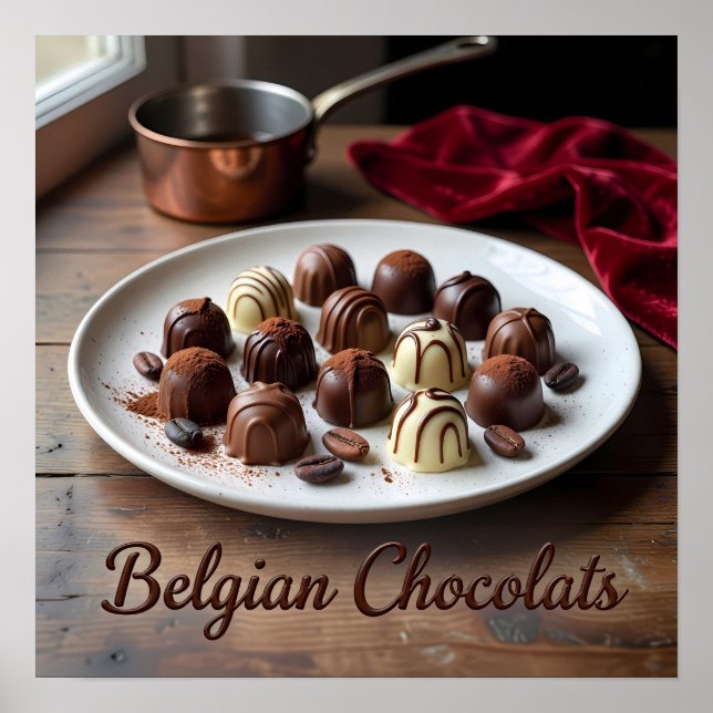 Affiche de dessert Rêverie au chocolat artisanal (Devant)