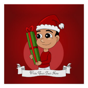 Affiche de dessin animé de Noël