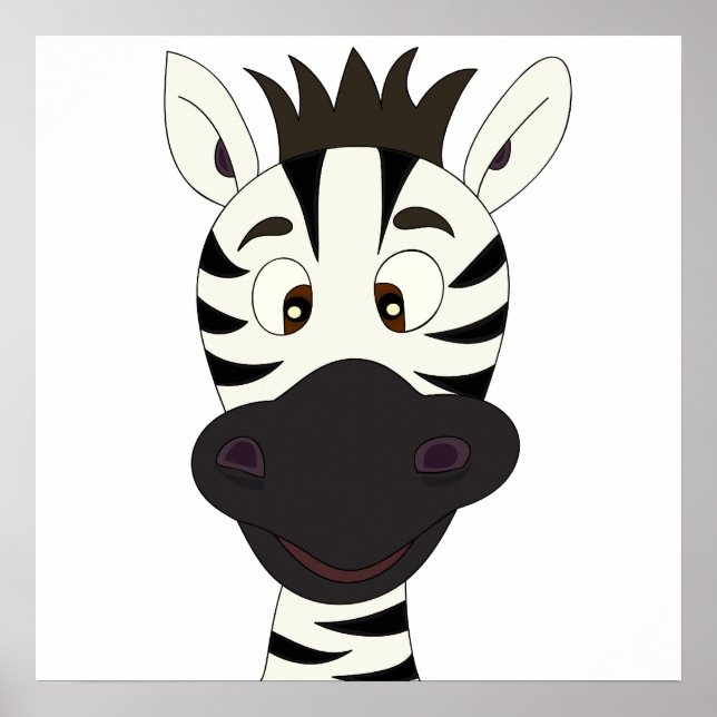 Affiche de dessin animé Zebra (Devant)