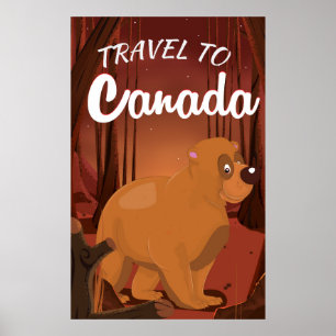 Affiche de dessin de Voyage au Canada