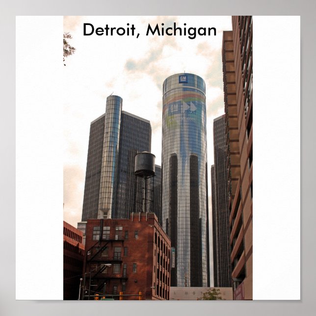 Affiche de Detroit, Michigan (Devant)