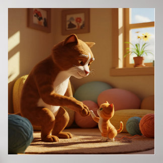 Affiche de deux chats