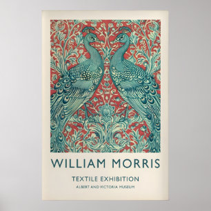 Affiche de deux paons William Morris Art mural ten