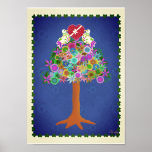 Affiche de deux tourterelles Doves 10x14