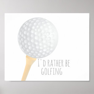 affiche de devis de golf pour golfeurs gris et bla