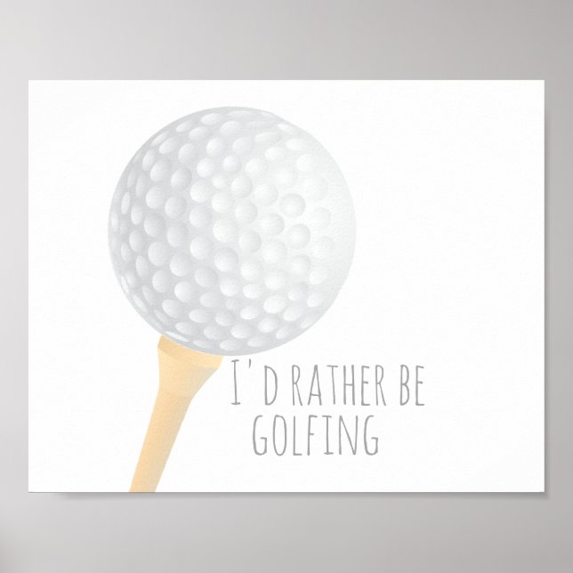 affiche de devis de golf pour golfeurs gris et bla (Devant)