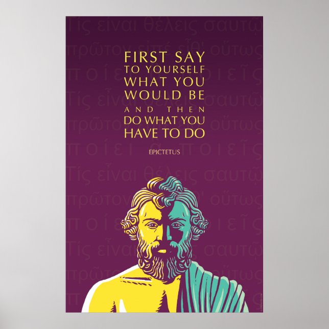 Affiche de devis Epictetus : Faites ce que vous de (Devant)