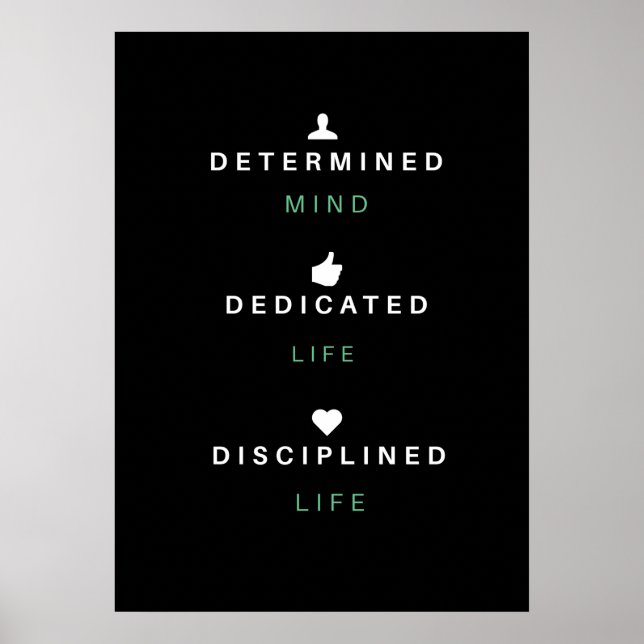 Affiche de devis motivationnelle | Wall Art (Devant)