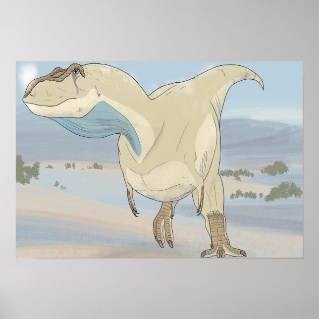 Affiche de dinosaure - Tarbosaurus (Devant)