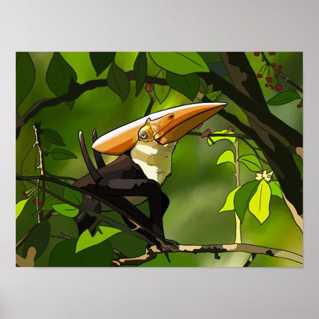 Affiche de dinosaure - Thalassodromeus Toucan (Devant)