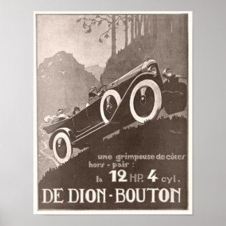 Affiche De Dion Bouton Vintage Ad