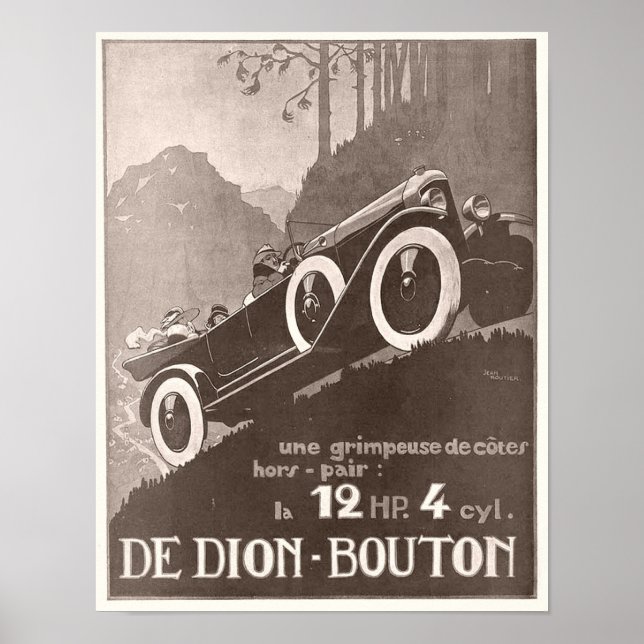 Affiche De Dion Bouton Vintage Ad (Devant)