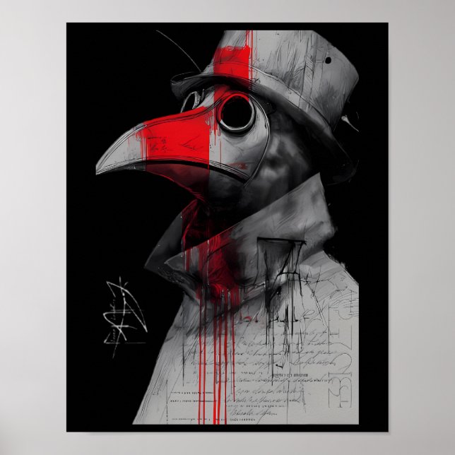 Affiche de docteur de la peste gothique Trash Polk (Devant)