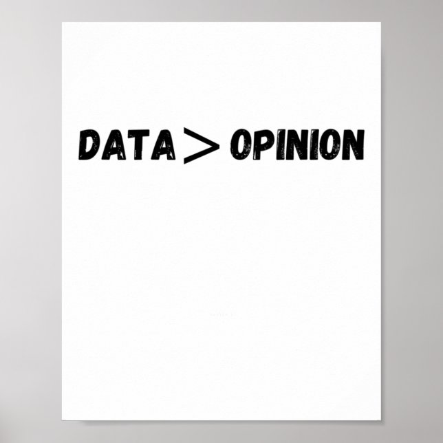 Affiche De Données Est Supérieur À Un Sticker D'Opinion (Devant)