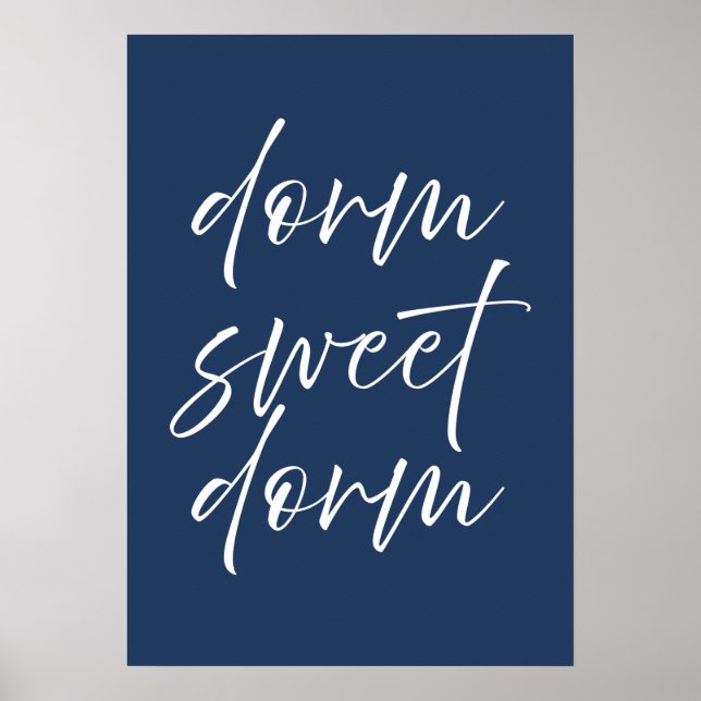 Affiche de dortoir Navy Dorm Sweet Dorm | Décorati (Devant)