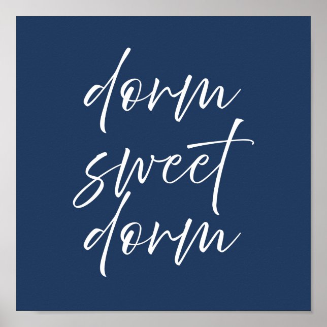Affiche de dortoir Navy Dorm Sweet Dorm | Décorati (Devant)