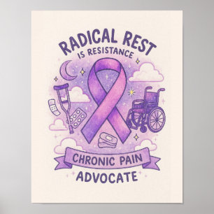 Affiche de douleur chronique Radical Rest Is Resis