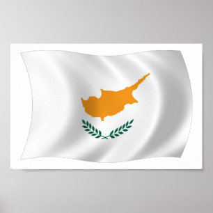Affiche de drapeau de Chypre