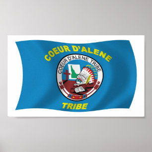 Affiche de drapeau de Coeur d'Alene