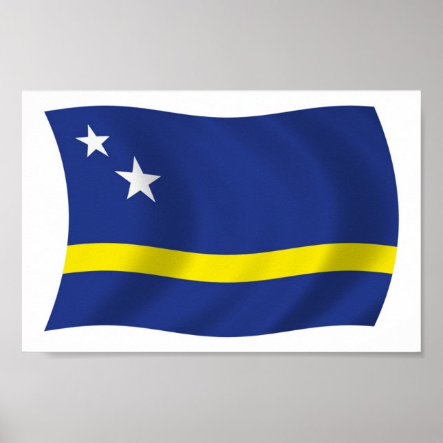Affiche de drapeau de Curaçao (Devant)